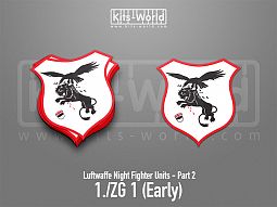 Kitsworld SAV Sticker - Luftwaffe Night Fighters - I./ZG 1 (Early) 